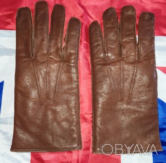 Кожаные перчатки make English, размер-8, ширина-10.5см, средний палец-8.5см, уте. . фото 1