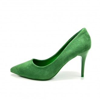 Женские туфли лодочки, цвет зеленый, каблук 7 см.
Размерная сетка: 
	
	
	Размер
. . фото 2