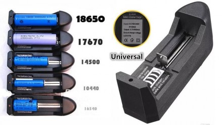  Универсальная зарядка Li-Ion аккумулятора 18650 17670 14500 10440 16340.. . фото 4