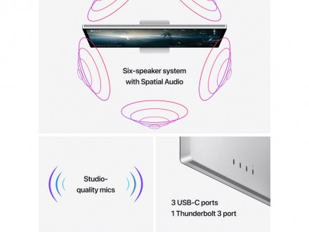 Apple Studio Display Погрузитесь в мечту 5K. 12-мегапиксельная сверхширокоугольн. . фото 8
