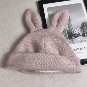 Шапка Заяц (Кролик) с ушками Сиренево-серая, Унисекс WUKE One size. Дніпро. фото 1 Шапка Заяц (Кролик) с ушками Сиренево-серая, Унисекс WUKE One size. Дніпро. фото 1