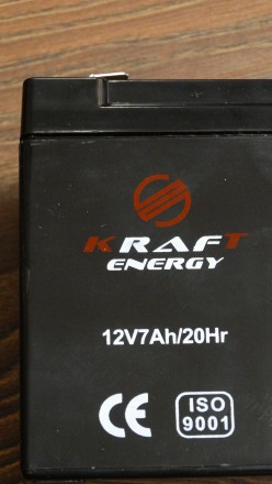Свинцево-кислотний акумулятор Kraft Energy 12V7Ah/20Hr F2 має герметичний корпус. . фото 6
