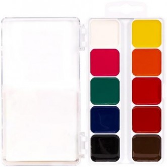 Акварель 10 кольорів, медова, в пластиковій упаковці. Широко використовуються дл. . фото 4