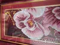 Продам картину вышитую чешским бисером Триптих "Дикая Орхидея".Данный декор хоро. . фото 4