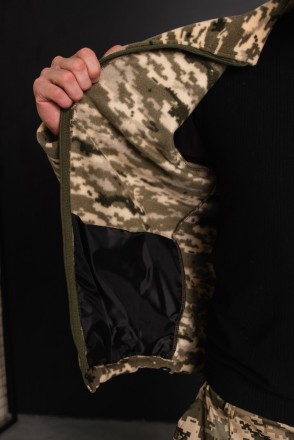 Кофта флісова чоловіча військова тактична з липучками під шеврони ВСУ (ЗСУ) Пікс. . фото 7