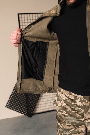 Кофта флисовая мужская военная тактическая с липучками под шевроны Всу (Зсу) Bik. . фото 8