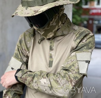 Рубашка мужская военная тактическая с липучками под шевроны ВСУ (ЗСУ) Убакс Турц