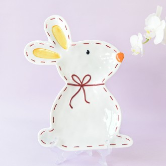 Тарілка керамічна Кролик Великдень 6801
 Тарілка керамічна Кролик Великдень 6801. . фото 2