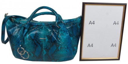 Женская сумка из кожи под рептилию Giorgio Ferretti розовая 
M31357M25 blue голу. . фото 11