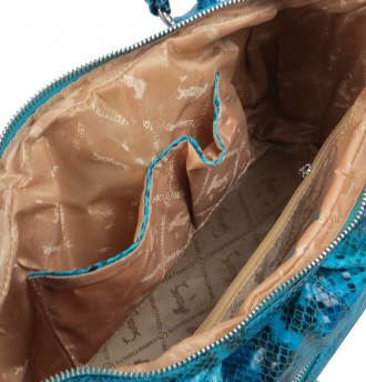 Женская сумка из кожи под рептилию Giorgio Ferretti розовая 
M31357M25 blue голу. . фото 9