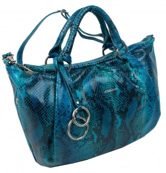 Женская сумка из кожи под рептилию Giorgio Ferretti розовая 
M31357M25 blue голу. . фото 4