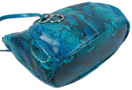 Женская сумка из кожи под рептилию Giorgio Ferretti розовая 
M31357M25 blue голу. . фото 8