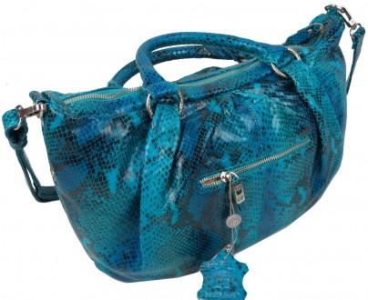 Женская сумка из кожи под рептилию Giorgio Ferretti розовая 
M31357M25 blue голу. . фото 6