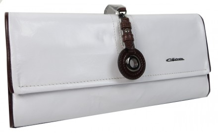 Женский кожаный клатч Giaguaro Giorgio Ferretti белый 31085H2032
Описание модели. . фото 3