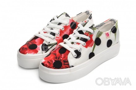Жіночі кеди Kylie P. Negro Flowers white