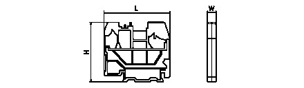 Клемма проходная пружинная на Din-рейку FJ1-2,5. . фото 3
