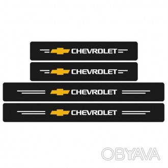 Карбоновые защитные накладки на пороги Chevrolet,универсальная защитная пленка н. . фото 1