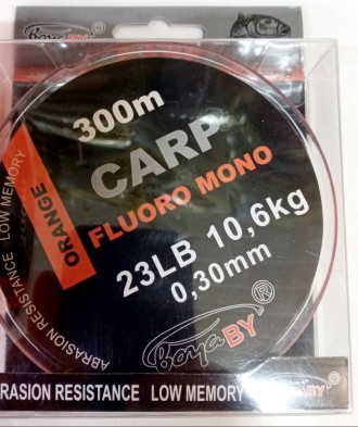 Леска Carp Fluoro Mono Orange 300 метров
Качественная, сверхпрочная и устойчива. . фото 3