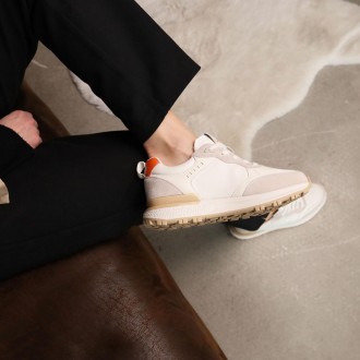 Білі кросівки Allshoes 584833 зі стильним поєднанням натуральної замші та шкіри.. . фото 8