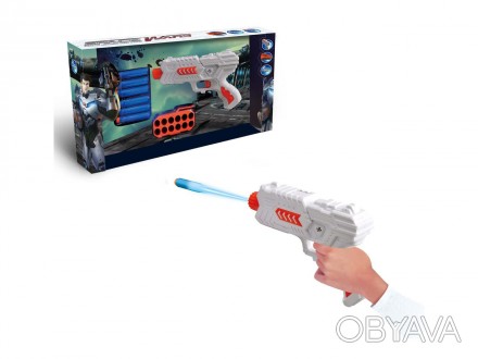 Дитяча іграшка пістолет SPACE що стріляє м'якими набоями B3236, в кор.20,5-3,5-1. . фото 1