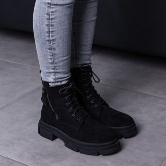 Женские ботинки черные Ivy 3468 Ботинки женские выполнены из искусственной замши. . фото 15