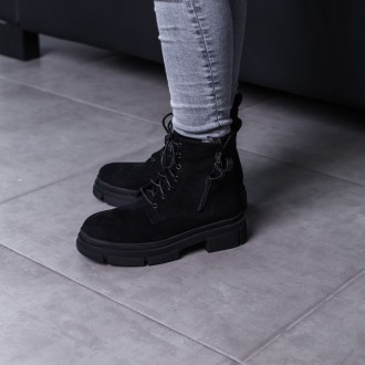 Женские ботинки черные Ivy 3468 Ботинки женские выполнены из искусственной замши. . фото 17