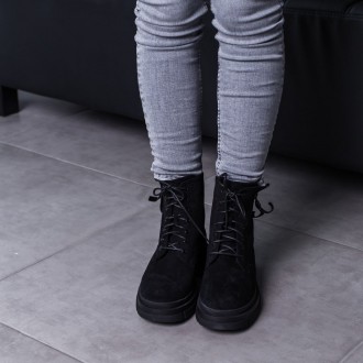 Женские ботинки черные Ivy 3468 Ботинки женские выполнены из искусственной замши. . фото 16
