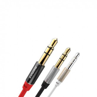 Кабель Audio Remax AUX RM-L100 miniJack 3.5 male to male 1.0 м red. Київ. фото 1 Кабель Audio Remax AUX RM-L100 miniJack 3.5 male to male 1.0 м red. Київ. фото 1