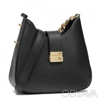 
	Женская сумка Firenze Italy F-IT-9836A изготовлена из натуральной кожи черного. . фото 1