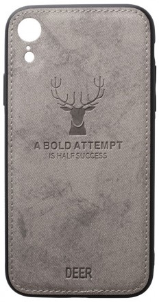 Чехол-накладка TOTO Deer Shell With Leather Effect Case Apple iPhone XR Grey. Київ. фото 1 Чехол-накладка TOTO Deer Shell With Leather Effect Case Apple iPhone XR Grey. Київ. фото 1