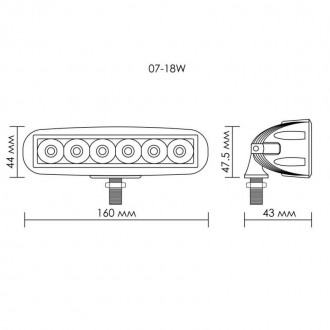 
 
LED фара Лидер 7-18W spot - Универсальная светодиодная фара рабочего света.
И. . фото 5