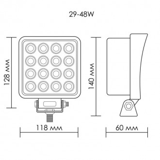LED-рана Лідер 29-48W spot - Універсальна світлодіодна фара робочого світла.
Дже. . фото 6