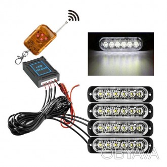 Стробоскоп 6 LED 12-24V с пультом управления 4шт белый
Установка стробоскопа дел. . фото 1