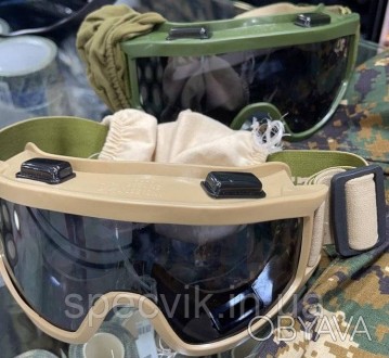 
Тактичні окуляри – маска зі змінними балістичними фільтрами товщиною 3мм, надій. . фото 1