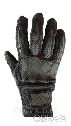 
 Військові чорні рукавички сенсорні, чорні рукавички на флісі, водонепроникні р. . фото 1