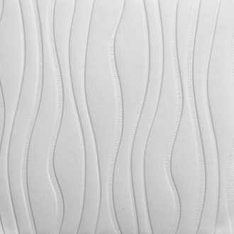 Самоклеющаяся декоративная потолочно-стеновая 3D панель волны 700x700x7мм - прео. . фото 2
