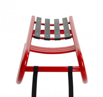Стильные крутые санки для горки "Торнадо Лайт" красный цвет с черным сиденьем 
 . . фото 3