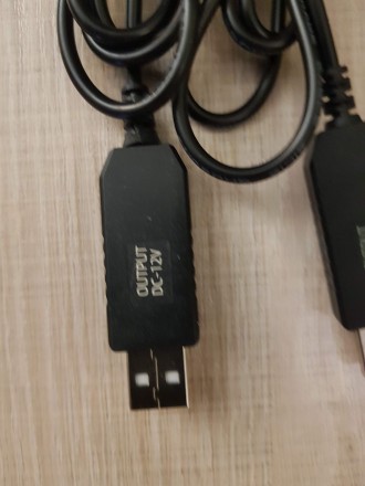 Кабель USB/DC перетворювач 5V-12V (живлення від повербанка) для роутера/модема. . фото 5