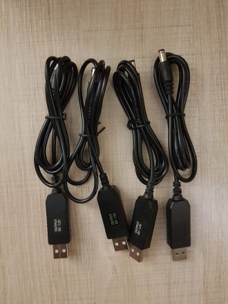 Кабель USB/DC перетворювач 5V-12V (живлення від повербанка) для роутера/модема. . фото 2