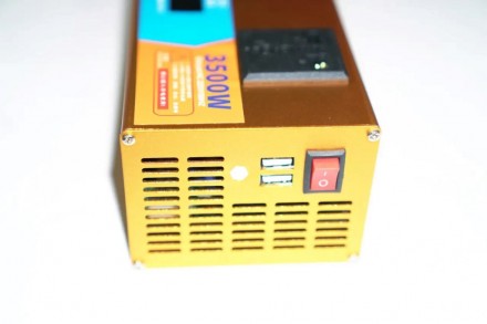 Перетворювач (інвертор) 12 V-220 V 3500 W LCD Gold
Перетворювач напруги, автомо. . фото 4