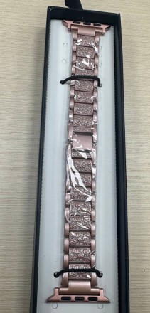 Алмазный женский Ремешок Apple Watch всех поколений 42mm Lady band розовое золот. . фото 8
