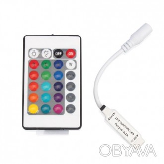 ОписКонтролер RGB OEM 6А-IR-24-MINI використовується для управління яскравістю, . . фото 1