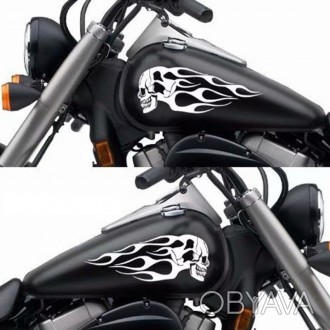 Наклейка на топливный бак мотоцикла выполнена из виниловой плёнки 80мк с глянцев. . фото 1