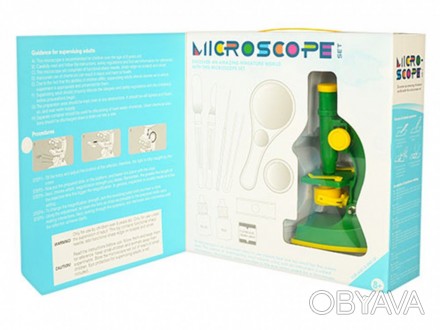 Реалистичный, детский микроскоп 3102C, рекомендованный для деток от 8-ми лет, по. . фото 1
