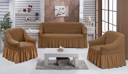 Чехол на диван с юбкой Home Collection Evibu Турция
Чехлы используются для декор. . фото 15