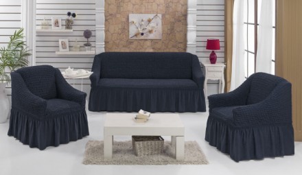 Чехол на диван с юбкой Home Collection Evibu Турция
Чехлы используются для декор. . фото 8