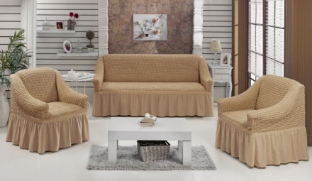 Чехол на диван с юбкой Home Collection Evibu Турция
Чехлы используются для декор. . фото 13