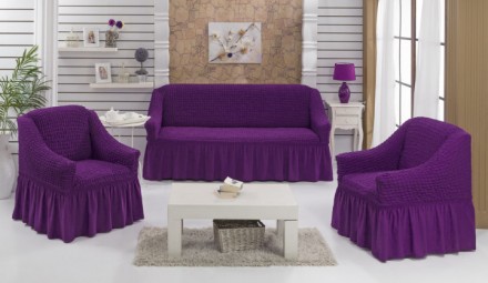 Чехол на диван с юбкой Home Collection Evibu Турция
Чехлы используются для декор. . фото 6