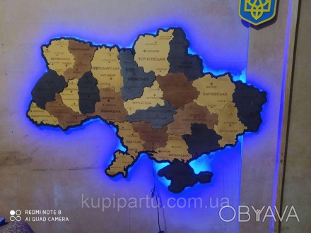 Новинка ручной работы от Гранд Презент. Многослойная рельефная карта Украины изг. . фото 1
