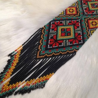 Гердан – это национальное украинское украшение из бисера со сложным цветным, гео. . фото 4
